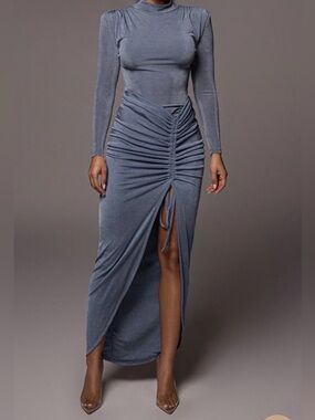 JLUXLABEL MIDI SKIRT 🪩